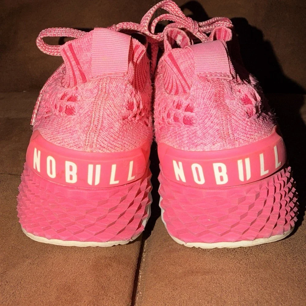 Nobull Allday Diamond Knit Unisex M9.5/W11 Running Shoes fuchsia Pink Sneakers